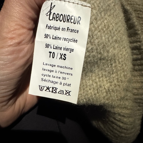 La Laboureur Women's beige Turtleneck Sweater - Picture 5 of 7